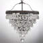 Luminaire suspendu en cristal noir 9 lumières
