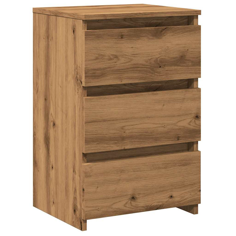 Cowlic Bed Cabinet 40x35x62.5 cm Engineered Wood, Artisan Oak, 1