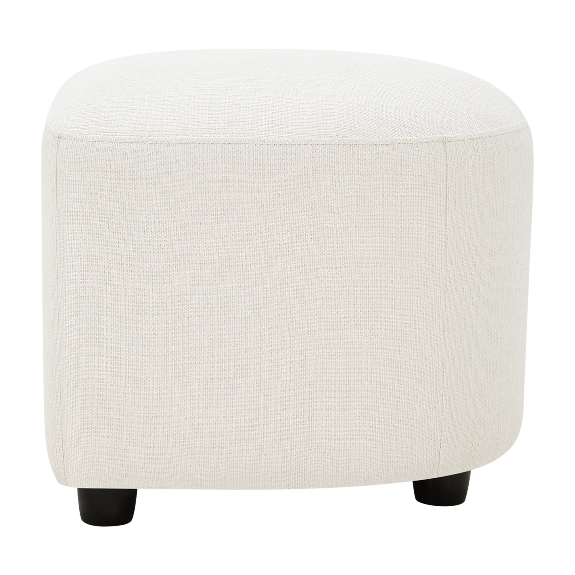 Stassi Upholstered Ottoman, Flannigan Cotton Performance Weave