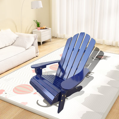 Comfortable Blue Chair For , Constructed Of Populus Wood, Perfect Garden Seating