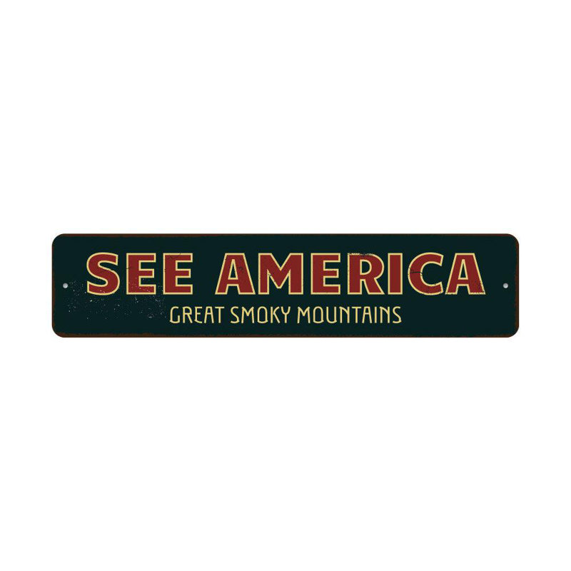 Enseigne en aluminium See See Amerca, H 6 po x l 24 po x P 0,063 po