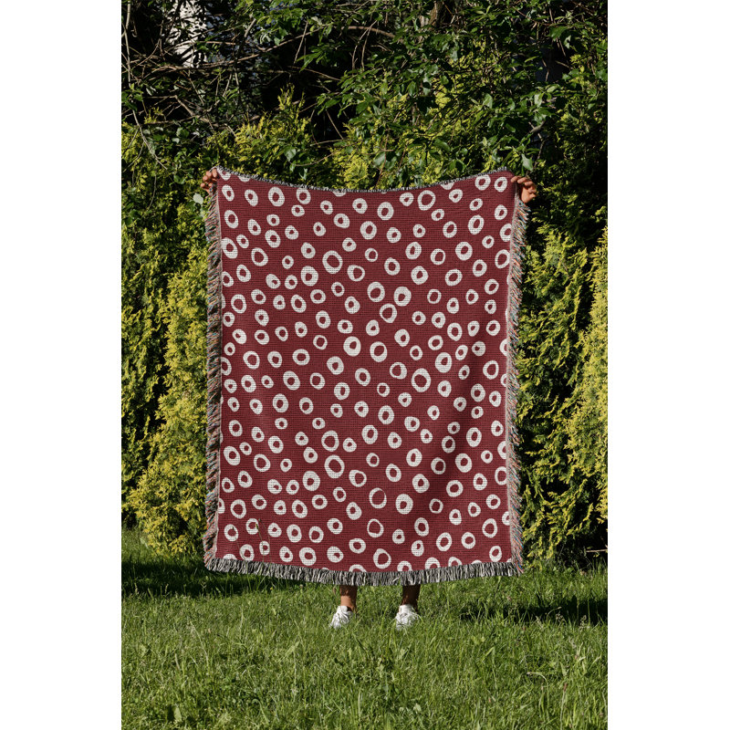 Jeté en coton Tanta, 50 x 70, Rouge