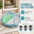 2-in-1 Silicone Steamer Sling & Divided Pot-in-Pot Insert Set for Instant Pot 6/8 Qt, Anti-Scald Pressure Cooker Lifter with 2-Chamber Steamer Basket, BPA-Free, (Mint Blue)