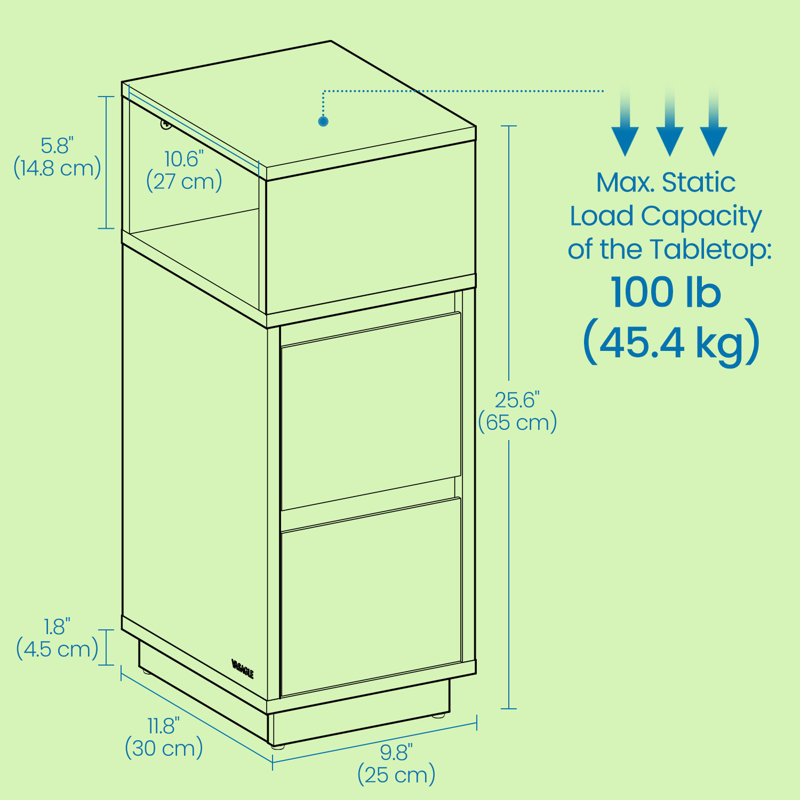 Particle Board Bedside Table, Natural Beige