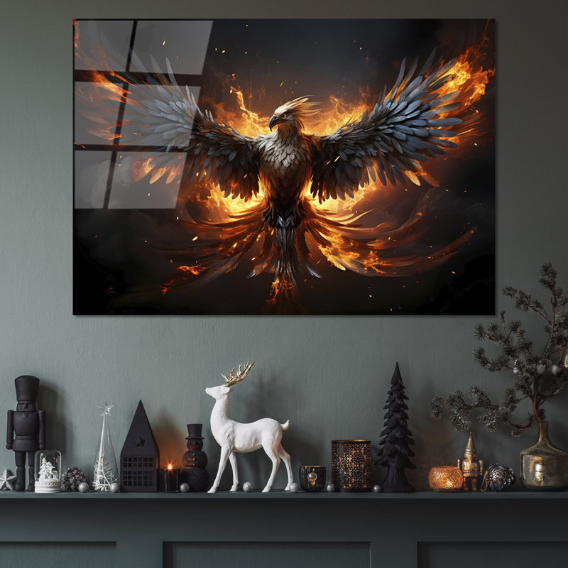 Superbe peinture murale en verre trempé 27,6 po x 39,4 po | 100% verre trempé, épaisseur: 0,16 pouce | Décoration élégante pour le salon ou le bureau, durable et facile à nettoyer, idée de cadeau parfaite
