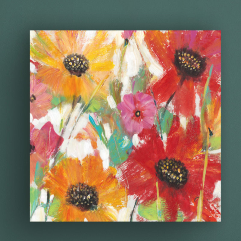 Art sur toile «Bright & Bold Floral I» par Tim O'Toole, H 24 po x l 24 po x P 2 po