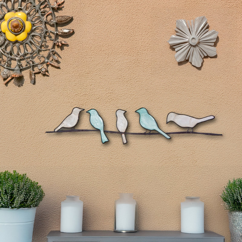 Handmade Traditional Landscape & Nature Wall Decor on Capiz Oyster Shell, Green