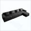 Canapé modulaire modulaire en L à 4 places sans os, canapé modulaire Cloud avec assise profonde, canapé modulaire moderne à 4 places avec coussins décoratifs et 1 repose-pieds mobile, tissu en velours côtelé-568423065-568423077-568423078