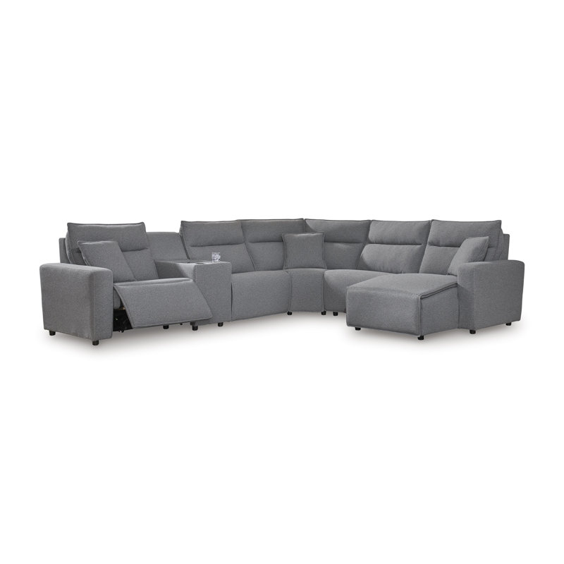 Canapé modulaire inclinable électrique avec méridienne 6 pièces Modmax