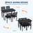 5-Piece Dining Set, Dining Table Set for 4, Table & Chair Set for Home, Apartment w/ 4 Chairs, Padded Seats & Backrests, Metal Frame, Space-Saving Design, Smooth Easy-to-Clean Surface-53484296-53484290