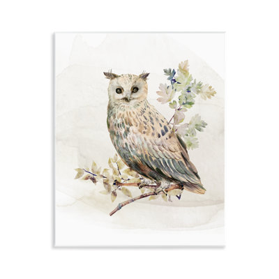 Plaque murale forêt hibou avec feuillage, design par CAD Designs