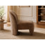 Chaise d'appoint entièrement rembourrée avec base avant arquée, dossier arrondi-407547861