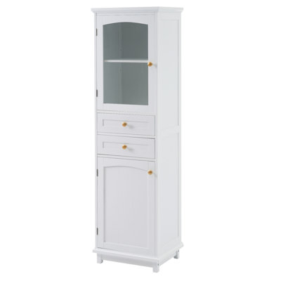 Armoire de rangement de 63 po de hauteur avec portes en verre