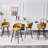 Set of 2 Velvet Bar Stools with Black Iron Legs, Modern Kitchen Island Counter Height Stools-1266025580