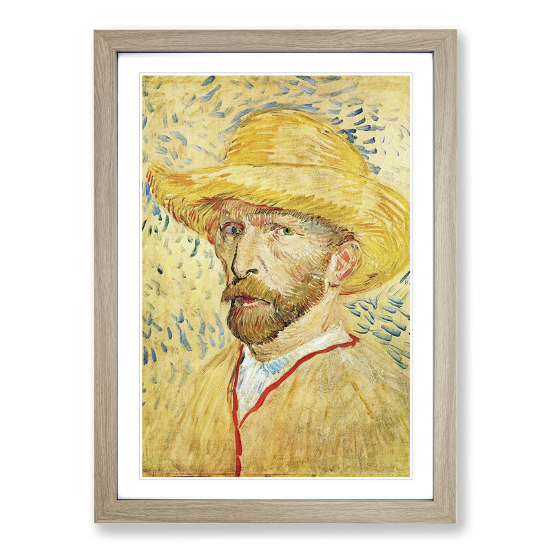 Self-Portrait Vol.4 by Vincent Van Gogh - Picture Frame Painting, Oak Framed, 48cm H x 36cm W x 2cm D