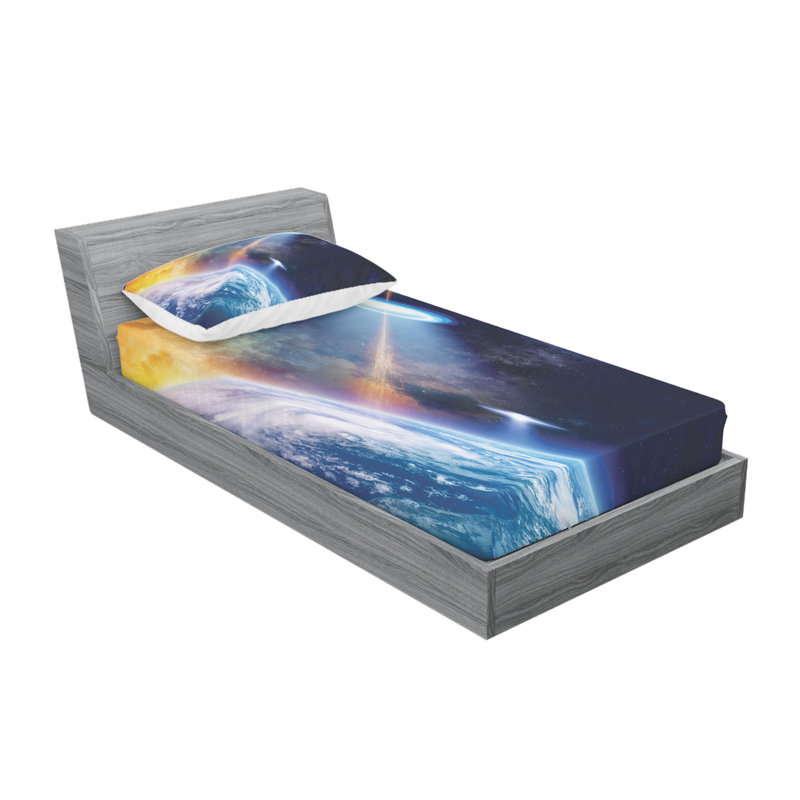 Microfiber Sheet Set, Twin Sheet Set with Fitted Sheet