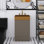 Meuble-lavabo autoportant à rayures 20 po avec lavabo intégré en acier inoxydable 304 brossé