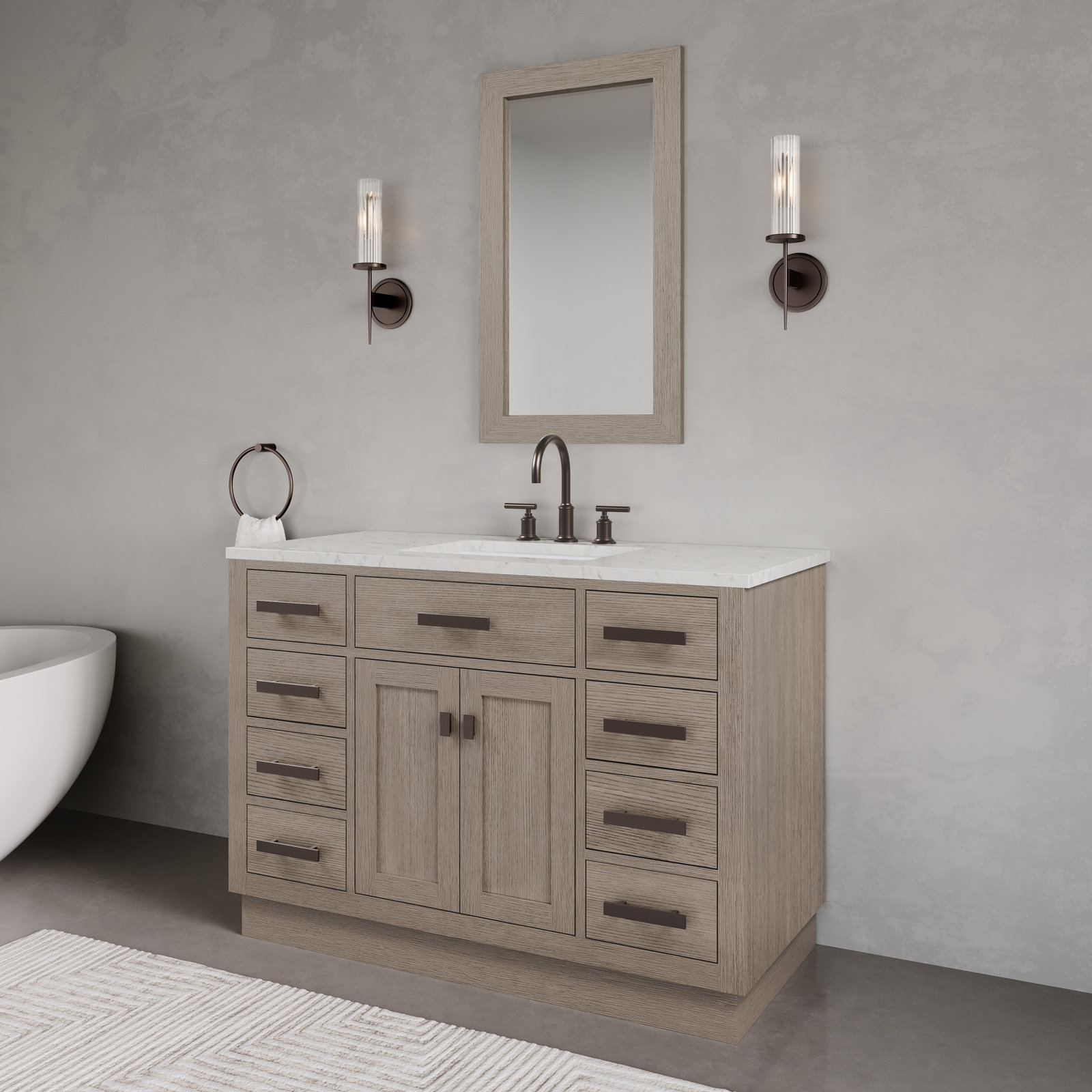 Argenta 48'' Single Bathroom Vanity, Gray