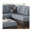 Canapé modulaire contemporain en polyfibre gris et lin