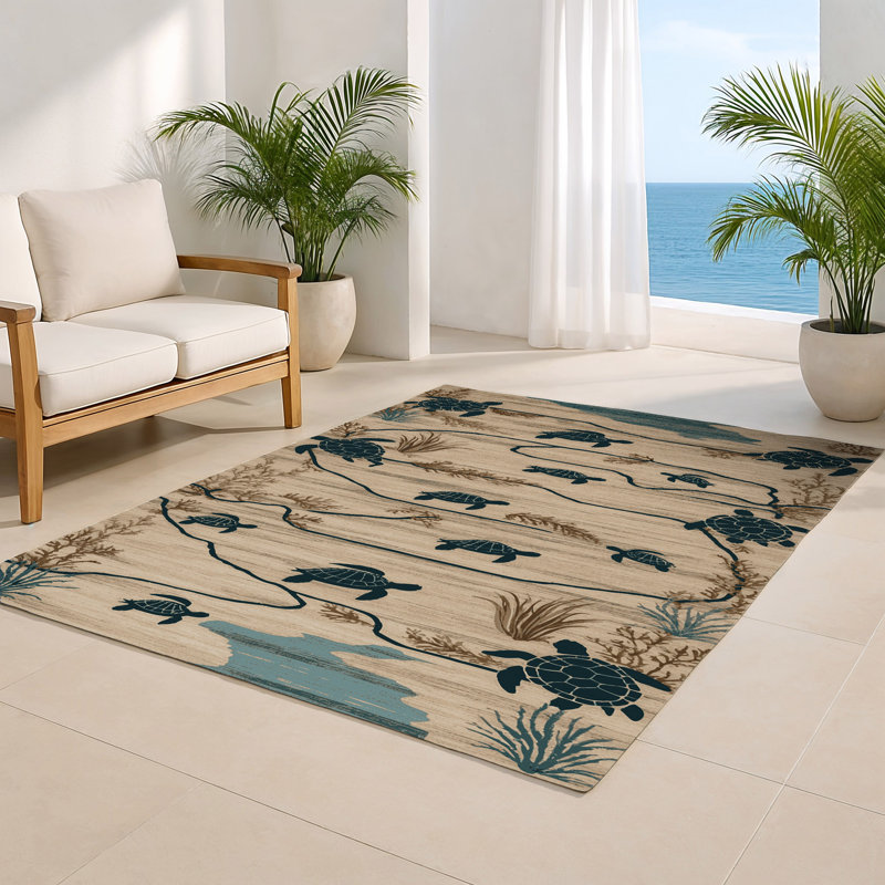 Tapis d'intérieur et d'extérieur brun Nature, Rectangle 9 pi x 12 pi