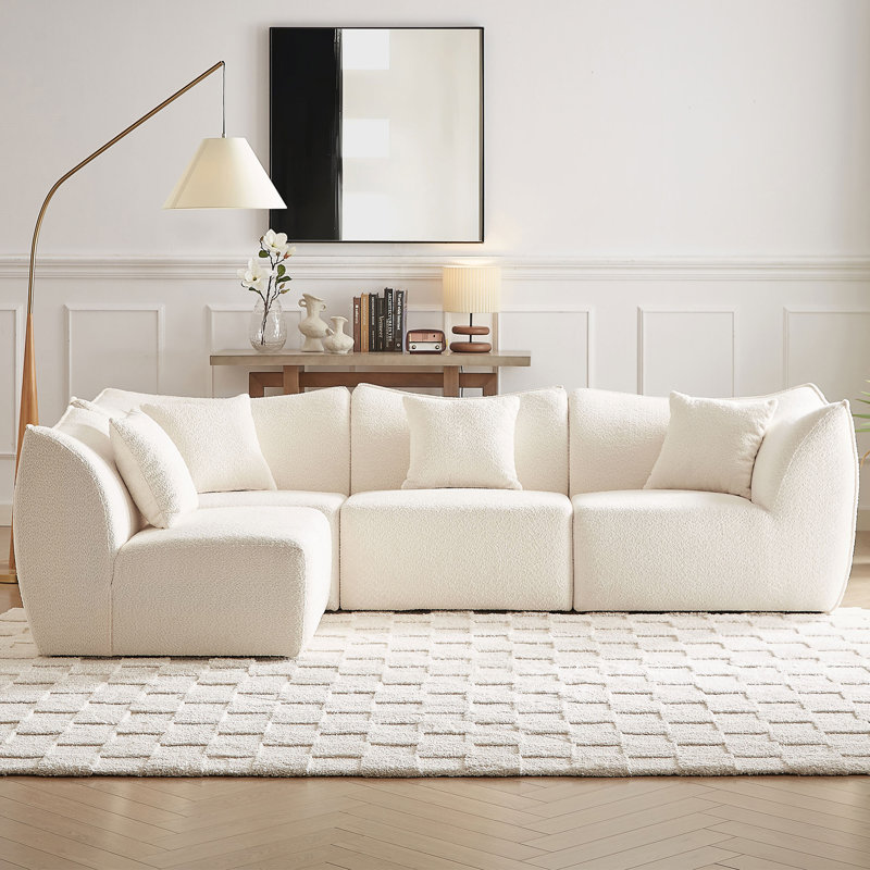 Ossu Sofa, Beige Fabric