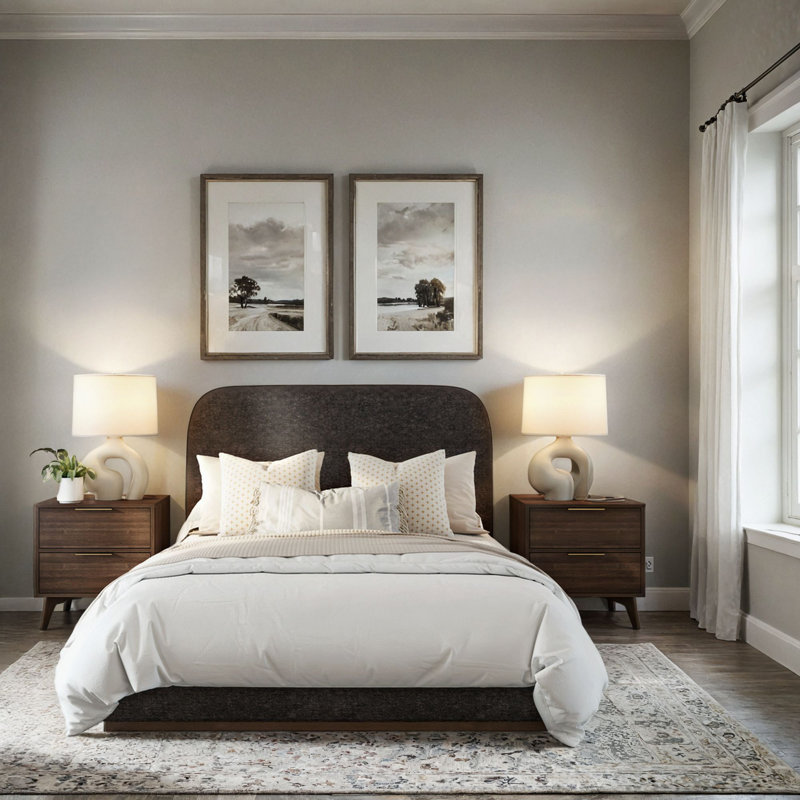 Lit tapissier Ashland (grand), Brun, Grand