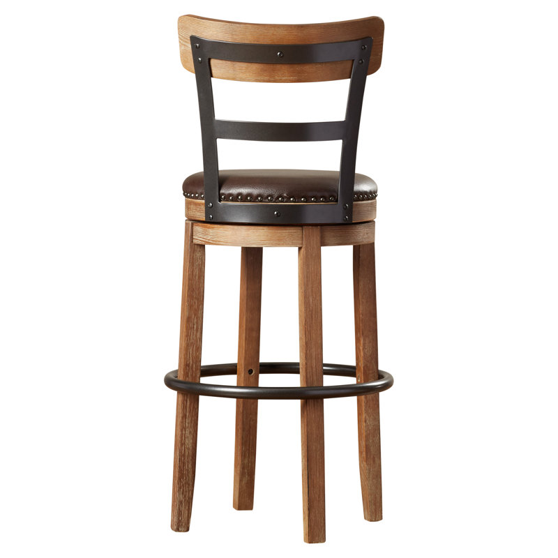 Guadlupe Swivel Upholstered Counter Stool, 42" H x 60.13" L x 30" W, Bar Stool (30.25" Seat Height)