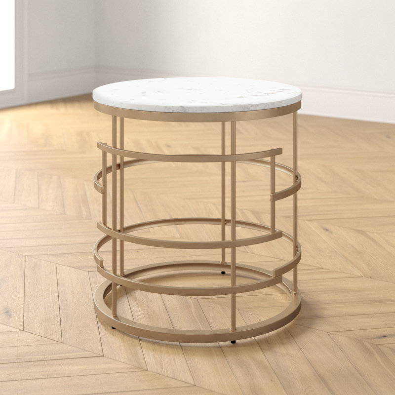 End Table, Gold