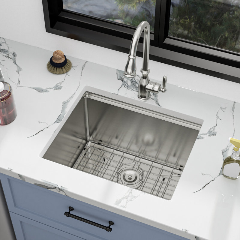 23" L x 19" W x 13" D Undermount Bar Sink Laundry Utility Sink Stainless Steel Workstation Sink