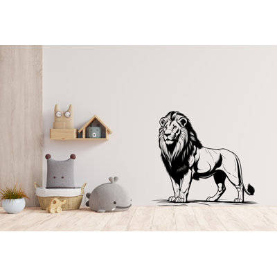 Lion Wall Decals, Lion Wall Sticker, Lion Wall Art, Animals Wall Vinyl, Wild Lion Vinyl Sticker Decor, Nursery Wild Pet Murals, Safari Wall Decor, Jungle Decals