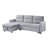 Ruby 81.5" Light  Velvet Reversible Sleeper Sectional Sofa With Storage Chaise And Side Pocket