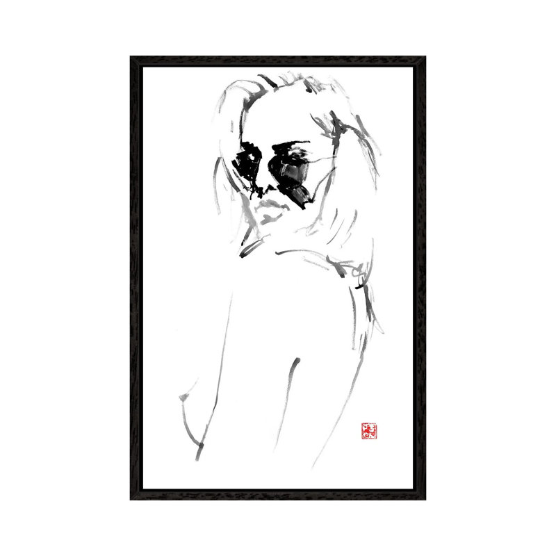 Lunettes by Péchane - Print on Canvas, 152.5 cm H x 101.5 cm W, Black Framed