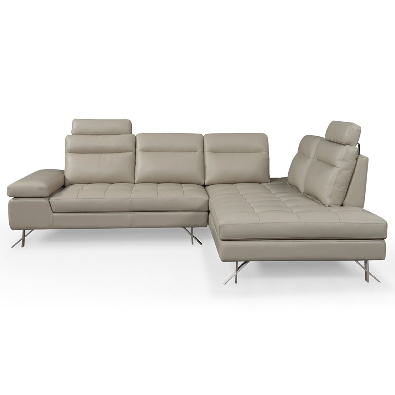Canapé modulaire en cuir véritable Abington , Face à la droite