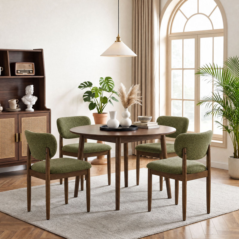 Corsica 48 cm H Fabric Side Chair, Green