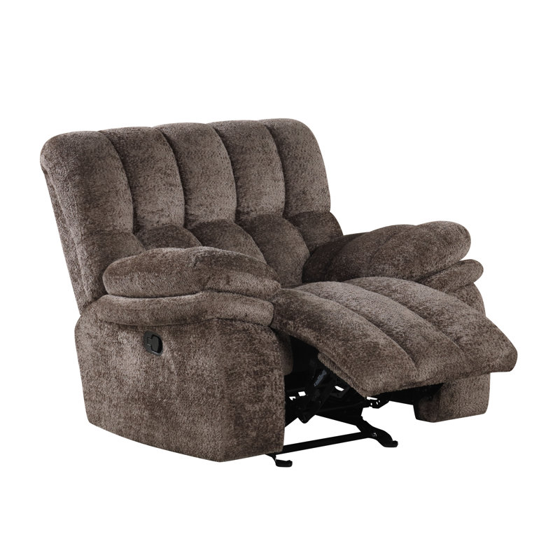 Fauteuil inclinable manuel transitionnel avec prise USB et charge de type C, Marron foncé