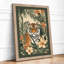 Tiger in Bloom Tropical - Framed Print-1539682338-1539682336