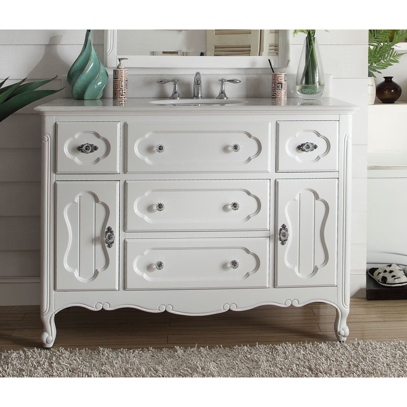 Ensemble de meuble-lavabo simple 48 po Worton, Blanc