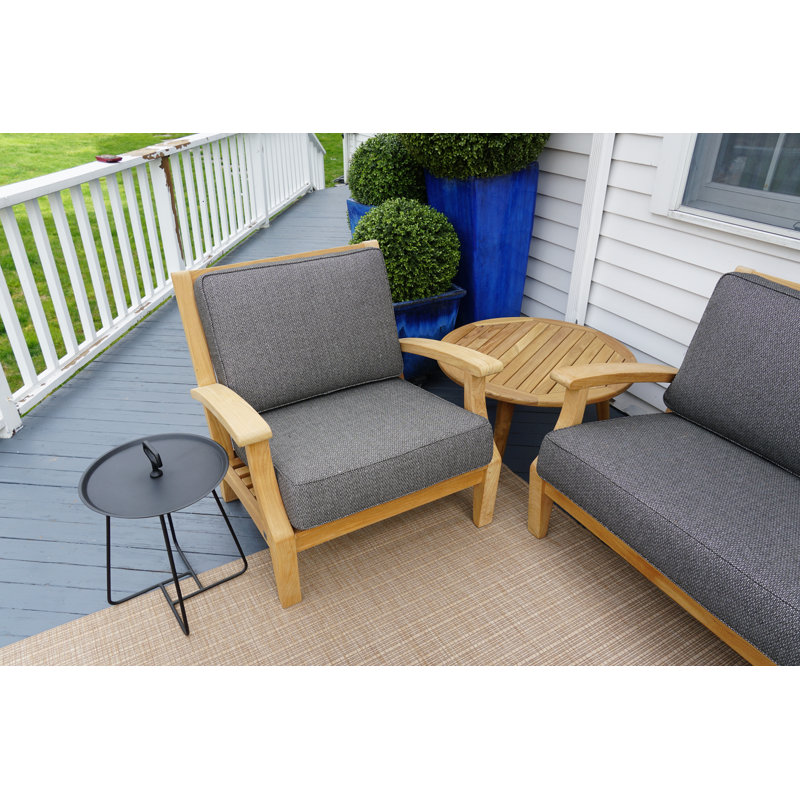 Wilcox Outdoor Round Side Table, Black