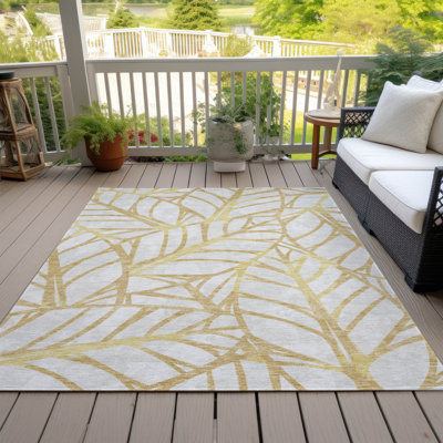 Tapis rectangulaire intérieur / extérieur 1 pi 8 po x 2 pi 6 po Neysa