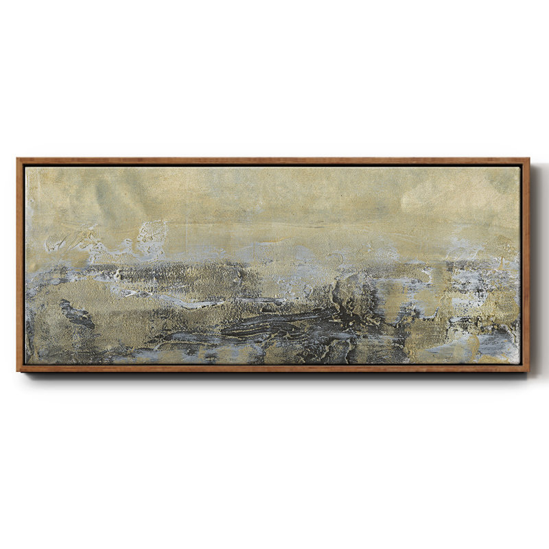 Gold Horizon I - toile encadrée, H 20 po x l 50 po