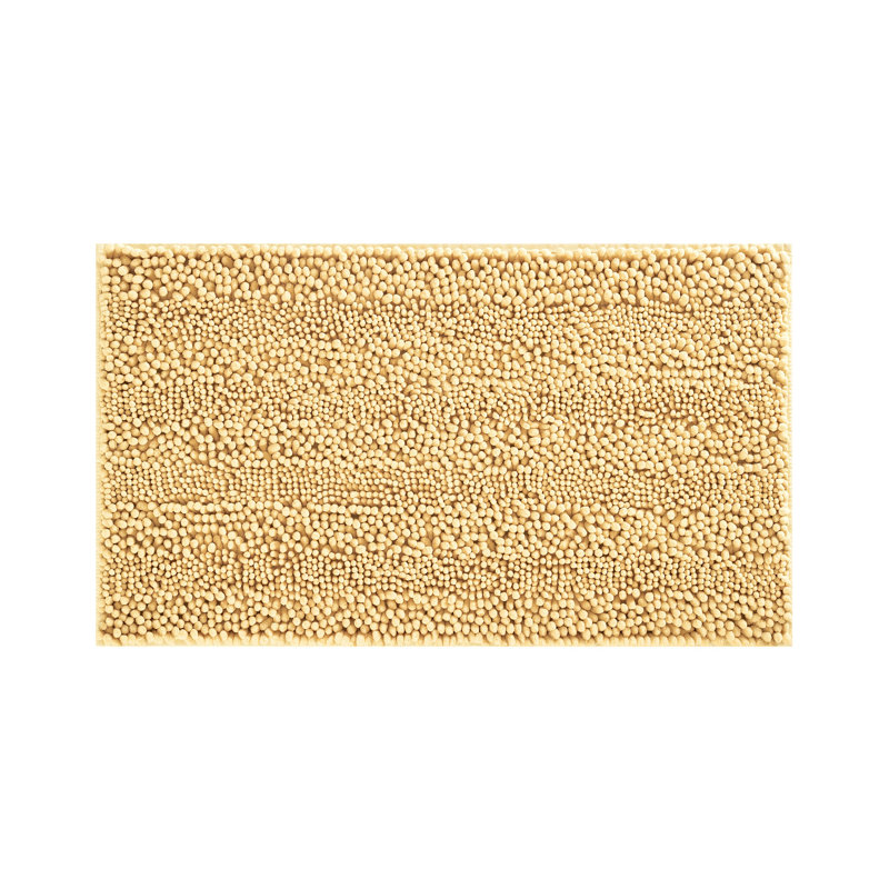 Aqua Chenille Non-Slip Polyester Bath Mat 17" x 24"