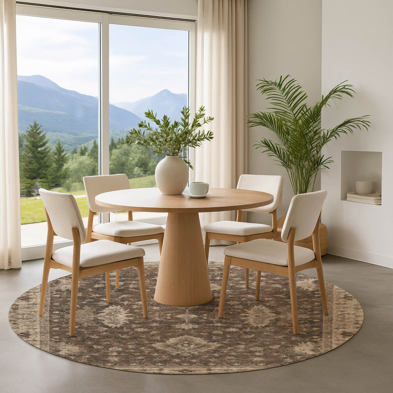 Tapis lavable à la machine Premium Premium Bucz AMF1739, Rond 8 pi