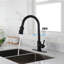 Matte Black Stainless Steel Touch - Activated Kitchen Faucet With 360 Degree Pull Down , Single Handle Water Flow And Temperature Management, Rust Surface, 16.5 In Depth, 10.16 Width, 2.49 Height,