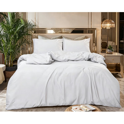 Microfiber Solid Colour Duvet Cover Set