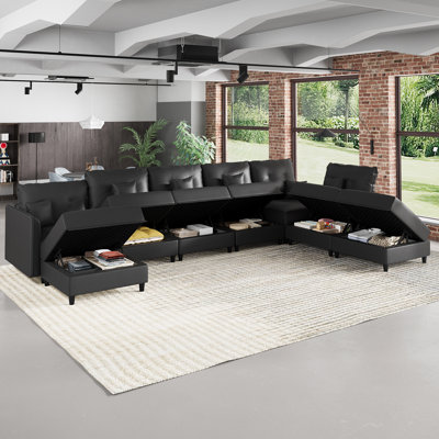 Tomario Upholstered L-Shaped Sectional Reversible