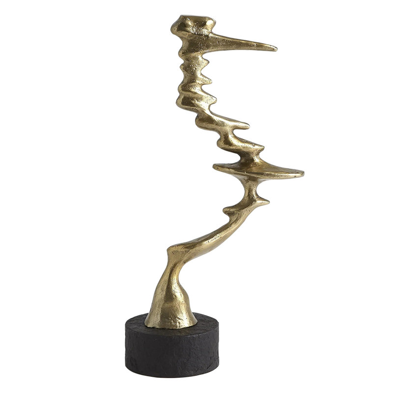 Sculpture soufflée par le vent-Laiton-Lg, Laiton