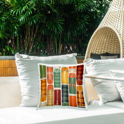 Coussin d'extérieur imprimé rétro Designs par Jilly Jack Designs
