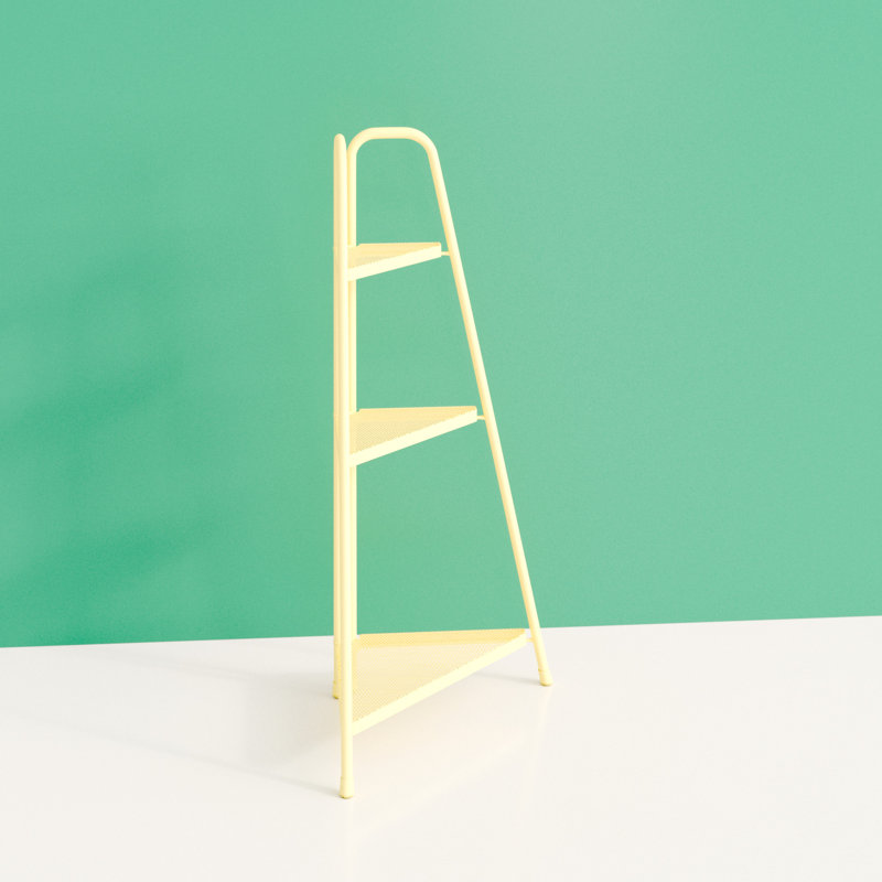 Aileen Corner Bookcase, Yellow