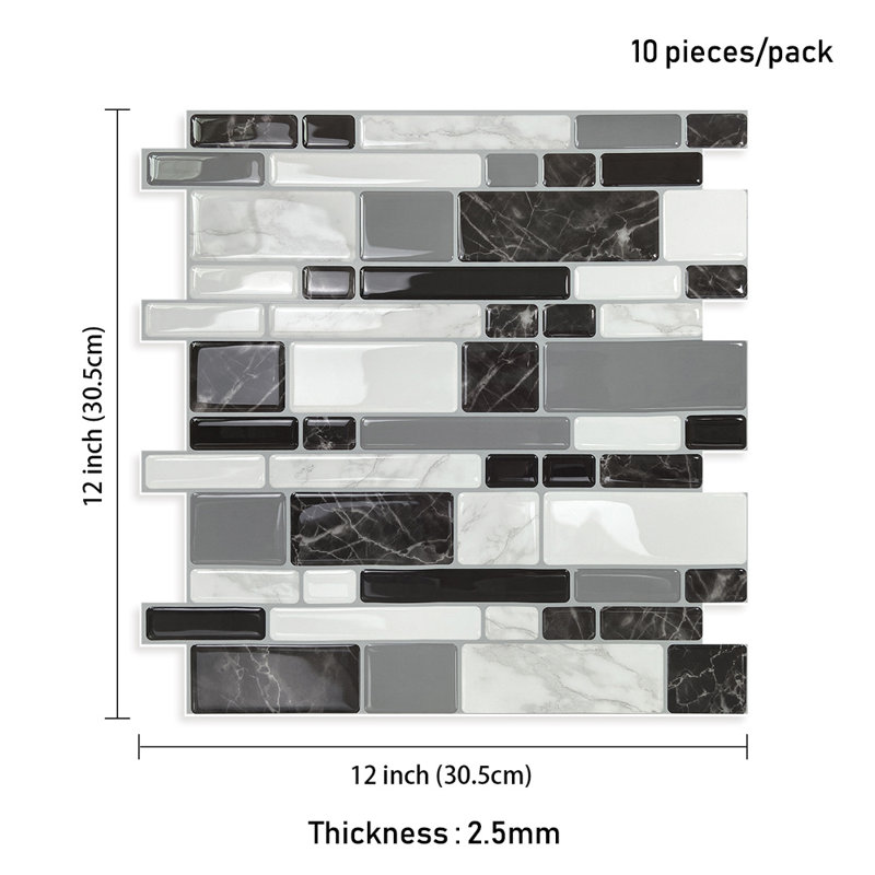 10Pcs Peel and Stick 2.5mm Wall Paneling