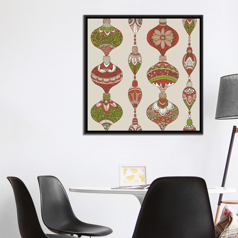 Ornaments IV, impression sur toile tendue, H 37 po x l 37 po x P 1,5 po, Cadre noir